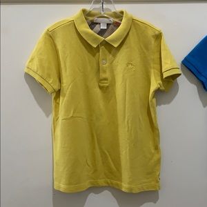 Boys Burberry Yellow Polo